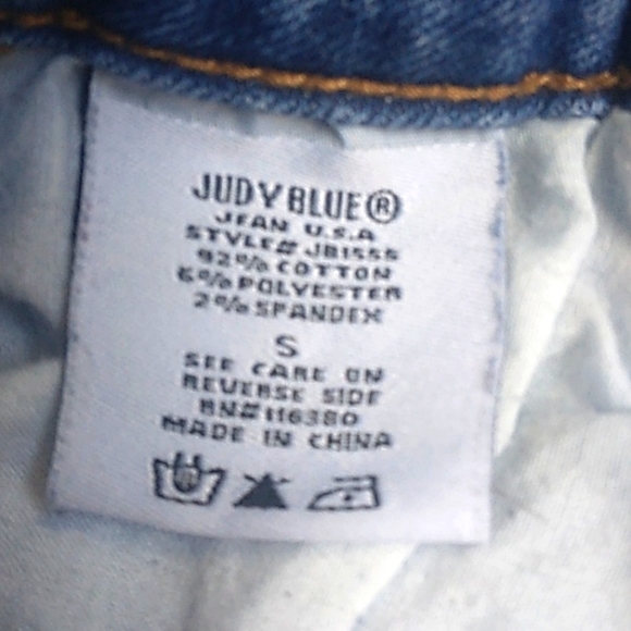 JUDY BLUE SPANDEX BLEND HIGH RISE JEAN SHORTS WOMANS S - Picture 6 of 8